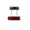 Golf 7 GTI Emblem - Kühlergrill - Schwarz/rot