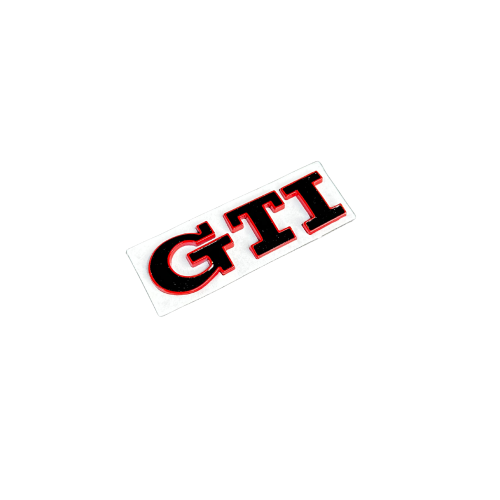 Golf 7 GTI Emblem - Heckklappe - Schwarz/Rot